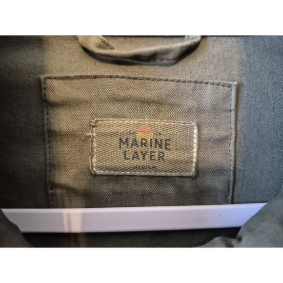 Marine Layer Mens Hoover Utility Jacket Olive Green Medium - Picture 6 of 12